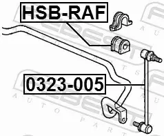 FEBEST TULEJA STABILIZATORA HSB-RAF 