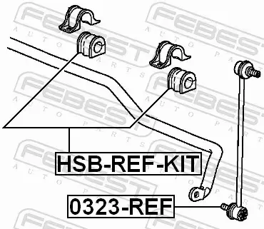 FEBEST TULEJA STABILIZATORA HSB-REF-KIT 