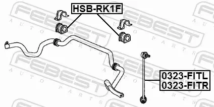 FEBEST TULEJA STABILIZATORA HSB-RK1F 