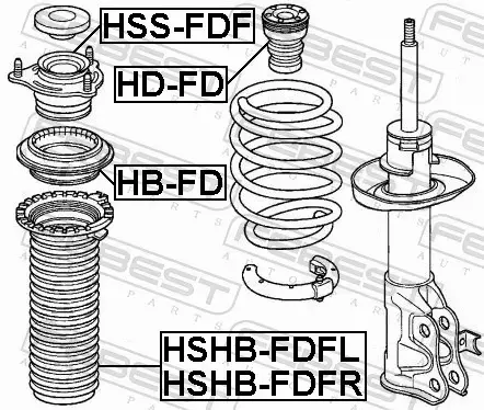 FEBEST PODUSZKA AMORTYZATORA HSS-FDF 