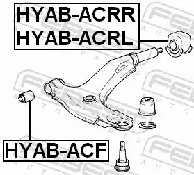 FEBEST TULEJA WAHACZA HYAB-ACF 