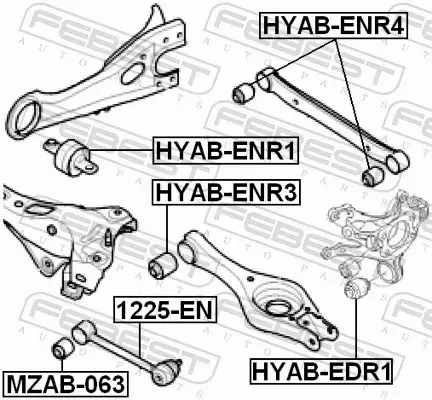 FEBEST TULEJA WAHACZA HYAB-EDR1 