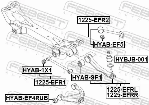 FEBEST TULEJA ZAWIESZENIA HYAB-EF4RUB 