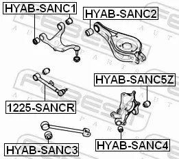 FEBEST TULEJA WAHACZA HYAB-SANC2 