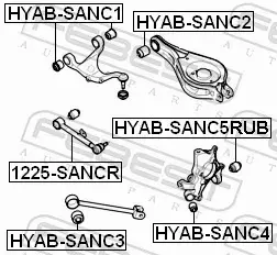 FEBEST TULEJA ZAWIESZENIA HYAB-SANC5RUB 