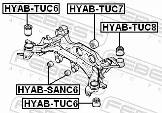 FEBEST TULEJA MOSTU HYAB-SANC6 