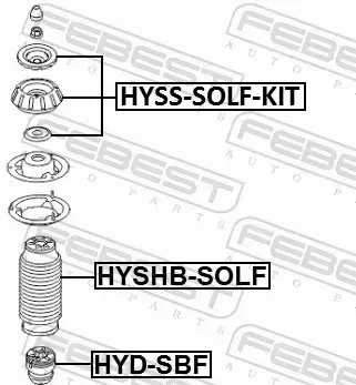 FEBEST PODUSZKA AMORTYZATORA HYSS-SOLF-KIT 