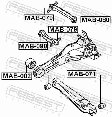 FEBEST TULEJA WAHACZA MAB-002 