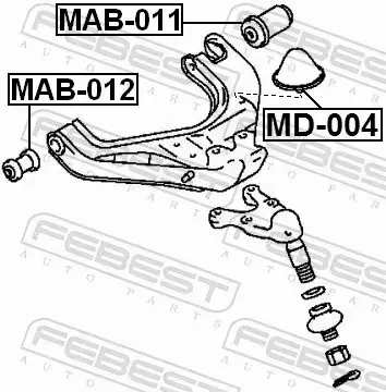 FEBEST TULEJA WAHACZA MAB-012 