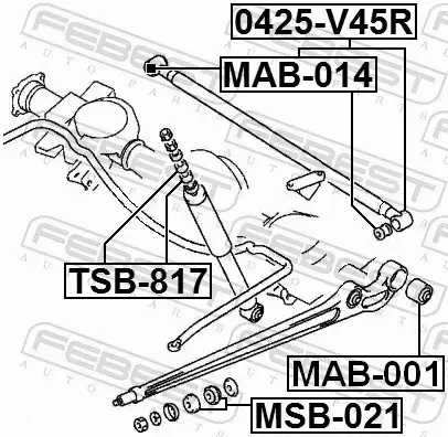 FEBEST TULEJA ZAWIESZENIA MAB-014 