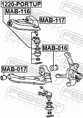 FEBEST TULEJA ZAWIESZENIA MAB-016 