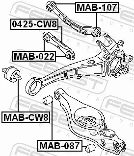 FEBEST TULEJA WAHACZA MAB-022 