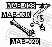 FEBEST TULEJA ZAWIESZENIA MAB-028 