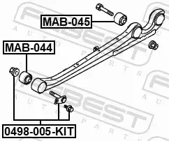 FEBEST TULEJA WAHACZA MAB-044 