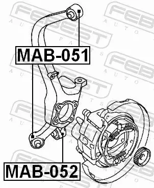 FEBEST TULEJA WAHACZA MAB-052 