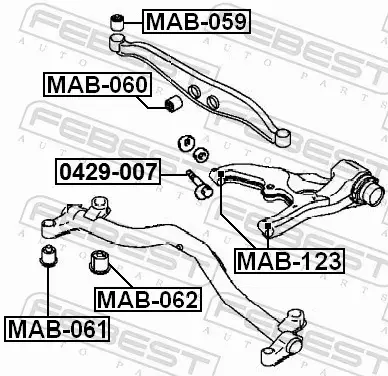 FEBEST TULEJA ZAWIESZENIA MAB-061 