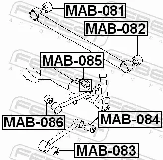 FEBEST TULEJA ZAWIESZENIA MAB-081 