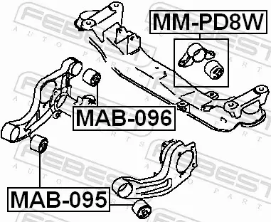 FEBEST TULEJA MOSTU MAB-095 