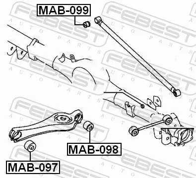 FEBEST TULEJA WAHACZA MAB-099 