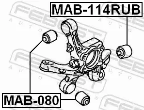 FEBEST TULEJA ZAWIESZENIA MAB-114RUB 