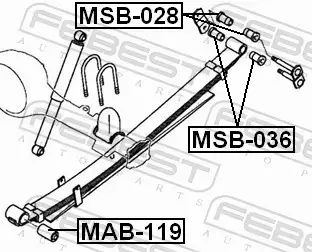 FEBEST TULEJA RESORA MAB-119 