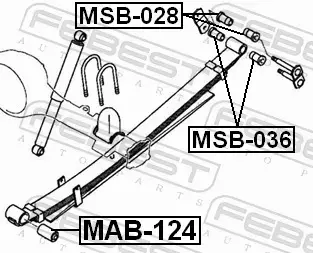 FEBEST TULEJA RESORA MAB-124 