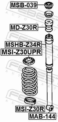 FEBEST TULEJA AMORTYZATORA MAB-144 