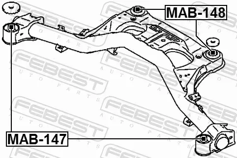 FEBEST TULEJA WAHACZA MAB-148 