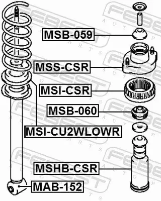 FEBEST TULEJA ZAWIESZENIA MAB-152 