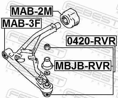 FEBEST TULEJA WAHACZA MAB-3F 