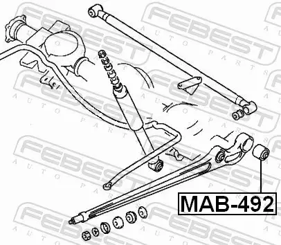 FEBEST TULEJA WAHACZA MAB-492 