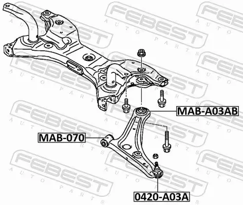 FEBEST TULEJA ZAWIESZENIA MAB-A03AB 