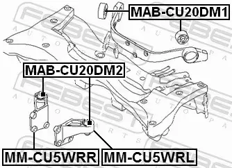 FEBEST TULEJA MOSTU MAB-CU20DM1 