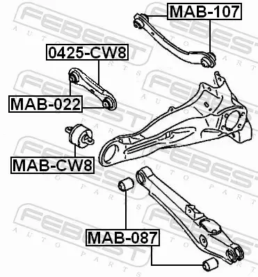 FEBEST TULEJA WAHACZA MAB-CW8 