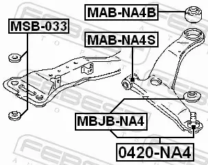 FEBEST TULEJA WAHACZA MAB-NA4B 