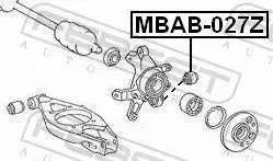 FEBEST TULEJA WAHACZA MBAB-027Z 