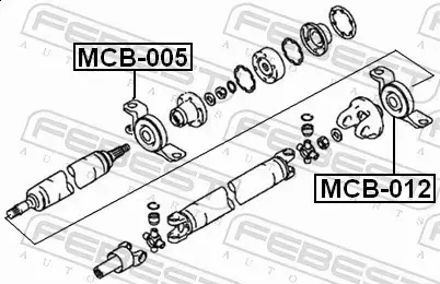 FEBEST PODPORA WAŁU MCB-005 