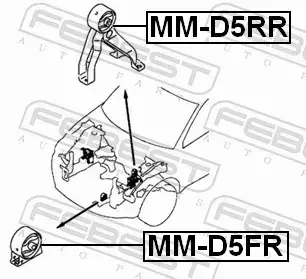 FEBEST PODUSZKA SILNIKA MM-D5FR 