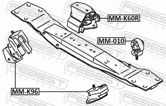 FEBEST PODUSZKA SKRZYNI BIEGÓW MM-K60R 