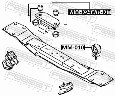 FEBEST PODUSZKA SKRZYNI BIEGÓW MM-K94WR-KIT 