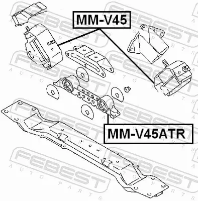 FEBEST PODUSZKA SILNIKA MM-V45 