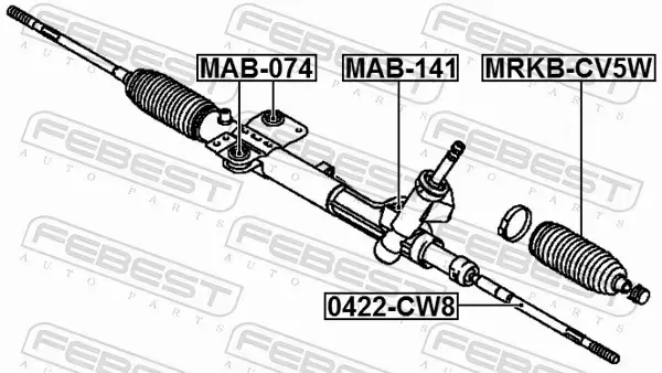 FEBEST OSŁONA DRĄŻKA KIEROWNICZEGO MRKB-CV5W 