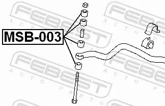 FEBEST TULEJA STABILIZATORA MSB-003 