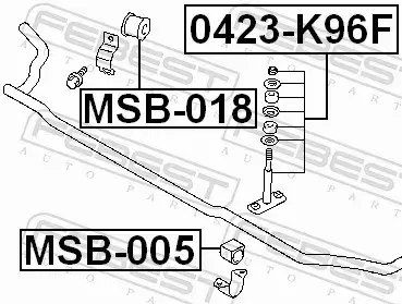 FEBEST TULEJA STABILIZATORA MSB-005 