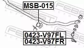 FEBEST TULEJA STABILIZATORA MSB-015 