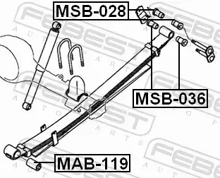 FEBEST TULEJA RESORA MSB-028 