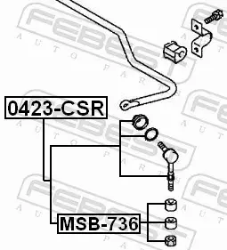 FEBEST TULEJA STABILIZATORA MSB-736 