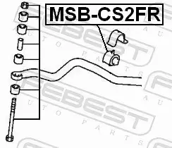 FEBEST TULEJA STABILIZATORA MSB-CS2FR 