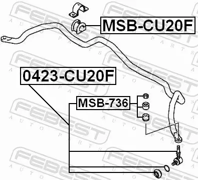 FEBEST TULEJA STABILIZATORA MSB-CU20F 