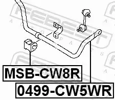 FEBEST GUMA STABILIZATORA MSB-CW8R 